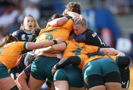 England’s Rosie Galligan in the thick of the action during a maul.