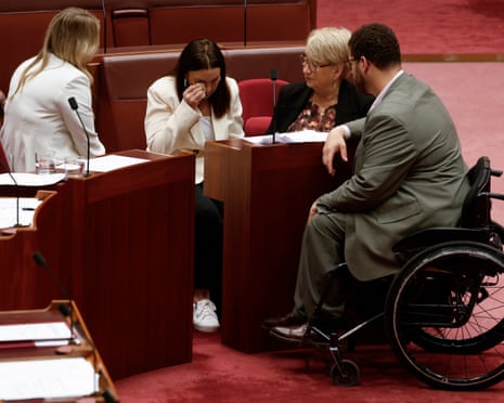 ‘Veterans have had enough’ Jacqui Lambie emotional after fiery speaking in the Senate urging the government to scrap allied health caps for veterans.
