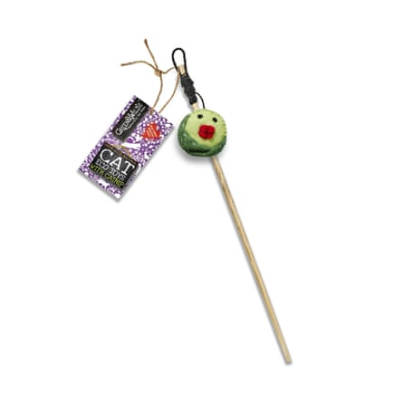 Green & Wilds Sprouty McSprout Face – Eco Cat Teaser Toy with Catnip