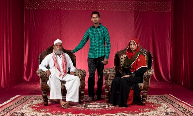 Mohammad Shafiq, Mohammad Shabad and Nusrat Jahan, who have lived in Blue Moon colony since 1991.