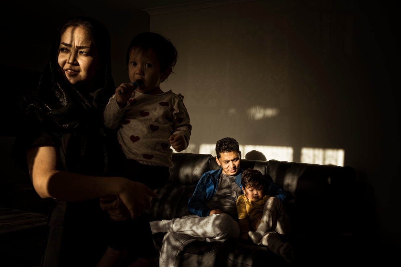 The family share a cup of tea after Masuma returns home from Tafe