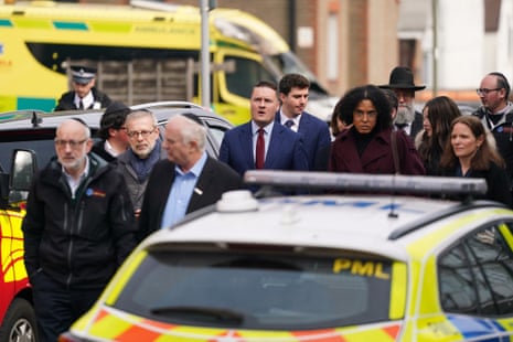 Wes Streeting at Golders Green in London this morning.