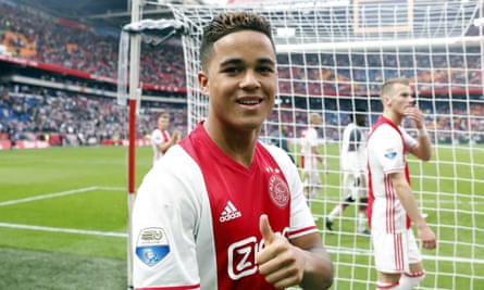 Ajax S Justin Kluivert Wants To Be The Best And Not Just Famous For His Dad Ajax The Guardian