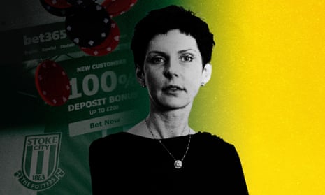 Graphic illustration showing portrait of Denise Coates.