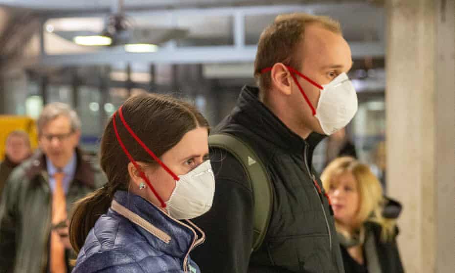London Underground passengers wearing masks