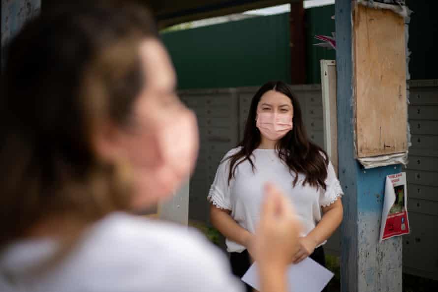 Sisters Monica and Veronica Reyes-Ibarra talk of problems that plague the Rancho Vista community.