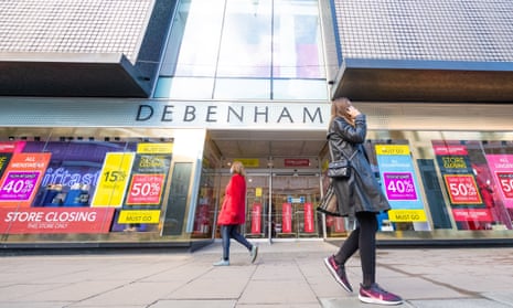 The flagship branch of department store chain Debenhams on Oxford Street in London.