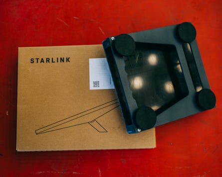 Starlink component, and its box.