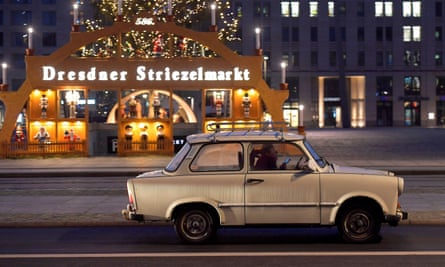 An east German Trabant car in Dresden.