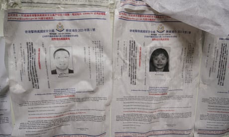 Wanted posters stuck on noticeboards in Hong Kong in July offer rewards for help tracking down a group of eight overseas pro-democracy activists.