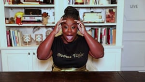 Uzo Aduba, Outstanding Supporting Actress in a Limited Series or Movie for “Mrs. America,” also wore a Breonna Taylor shirt