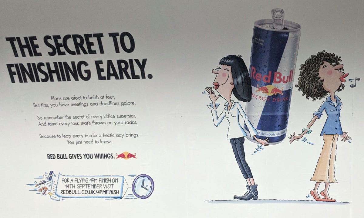 Red Bull wants us to leave work at 4pm. I couldn't more | Zoe Williams | The Guardian