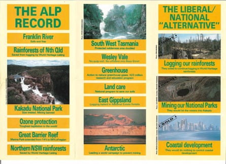ALP brochure from Australia’s 1990 federal election with a message from Bob Hawke