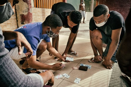 Gambling on the sidewalk, Cruzada Sao Sebastiao, Leblon