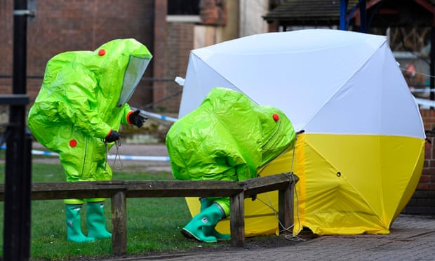 Emergency workers in Salisbury after the Sergei Skripal poisoning
