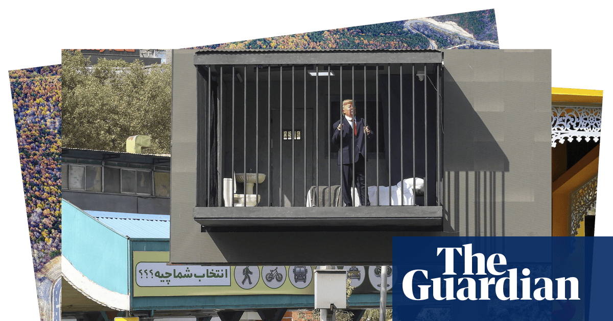 ‘Trump’ caged and Serbian students on the march: photos of the day – Wednesday