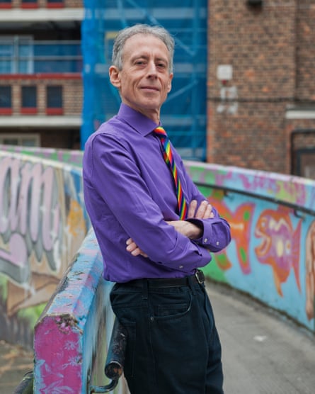 Peter Tatchell at the Rockingham Estate in Elephant & Castle where he lives