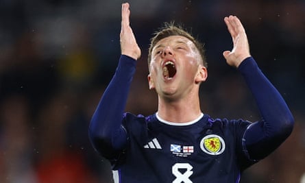 L'Ecossais Callum McGregor réagit lors de la victoire contre la Géorgie