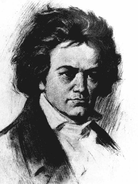 Undated sketch of Ludwig Van Beethoven.