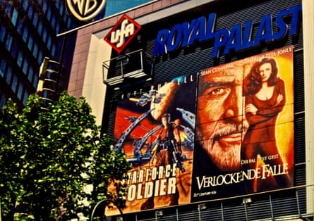 Two of Valien’s posters on display at a cinema in Berlin