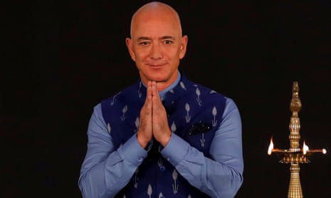 Jeff Bezos, pictured in India in 2015.