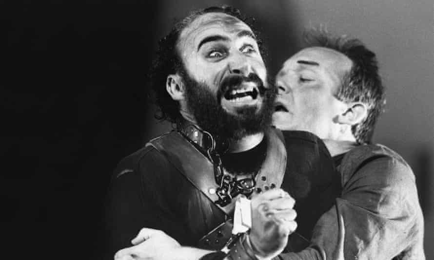 Antony Sher, left, as Malvolio, with Bruce Alexander as Feste in the RSC’s 1987 production of Twelfth Night at the Royal Shakespeare theatre, Stratford-upon-Avon.