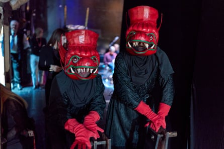 Backstage during rehearsals