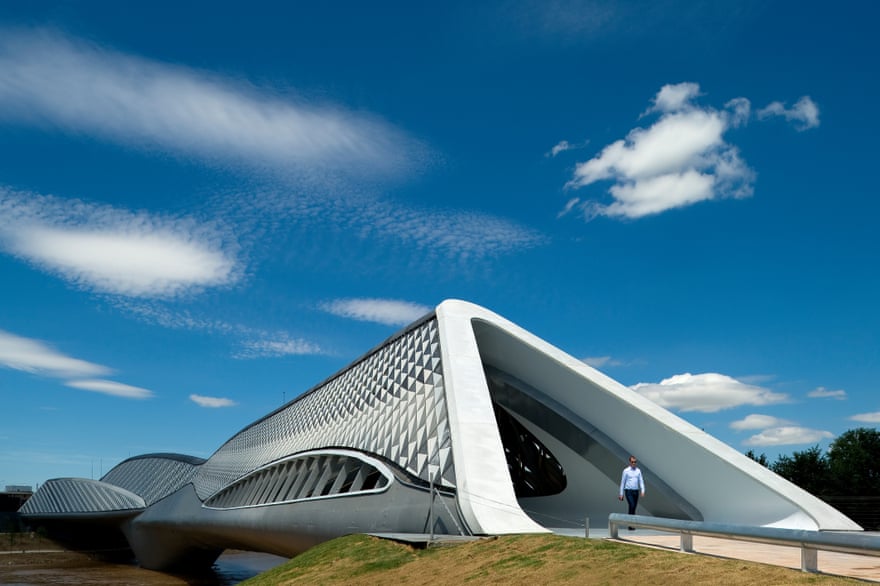Zaragoza Bridge Pavilion by Fernando Guerra. from Zaha Hadid Architects.