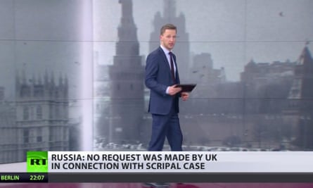 A still from RT’s coverage of the Salisbury poisoning story