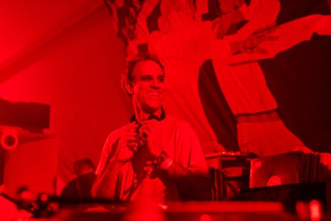 Four Tet on stage.