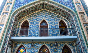 Exterior detail of the Orbeliani sulphur baths building in Tbilisi.