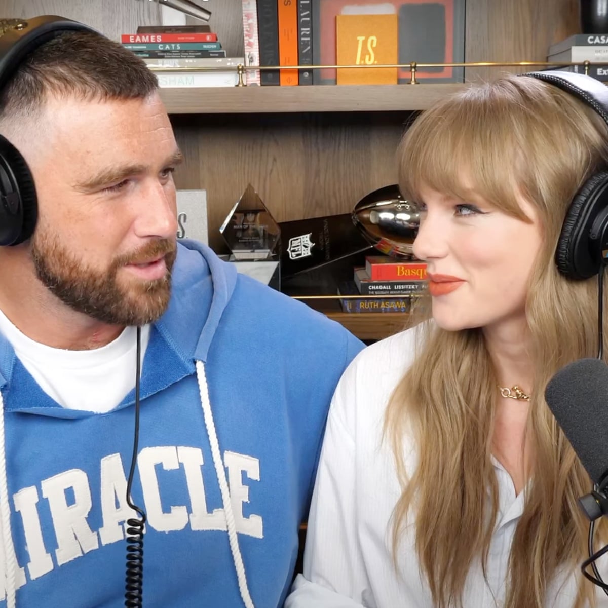 Eight things we learned from Taylor Swift and Travis Kelce's marathon New Heights podcast | Taylor Swift | The Guardian