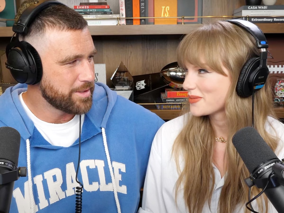 Eight things we learned from Taylor Swift and Travis Kelce's marathon New Heights podcast | Taylor Swift | The Guardian