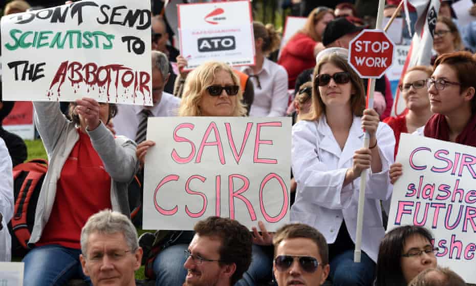 A rally in favour of the CSIRO