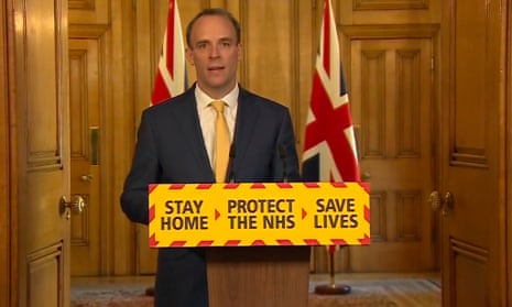Dominic Raab gives briefing as Boris Johnson remains 'stable' in intensive care
