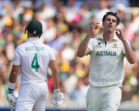 A morning of frustration and wasted reviews for Australia’s captain Pat Cummins.