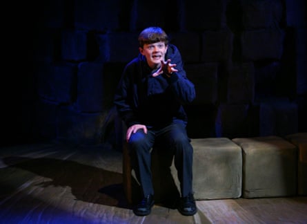 Young Robert Aramayo on stage