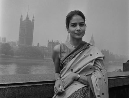 Desai across the Thames from the Houses of Parliament in London in June 1965.