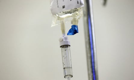 Chemotherapy being administered