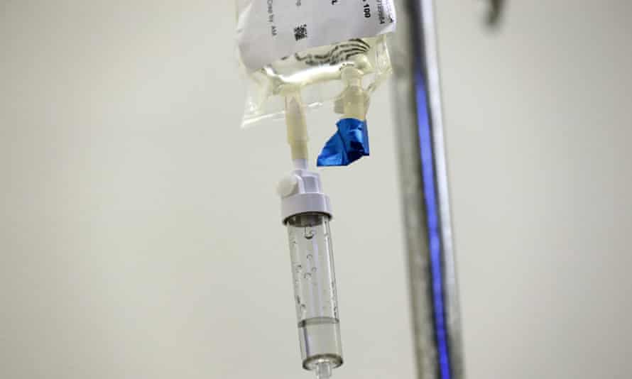 Chemotherapy being administered