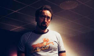 Nicholas Cage in Willy's Wonderland.