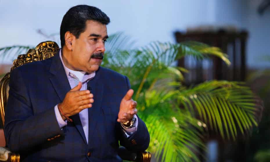 Maduro in Caracas last week. Minister of communications Jorge Rodríguez listed 110 people being pardoned, although the terms of the announced amnesty were not clear.