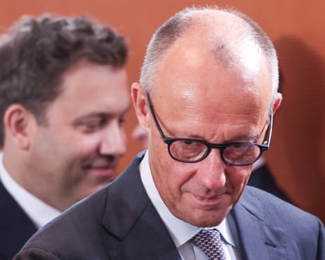 German chancellor Friedrich Merz attends a meeting of the German government’s cabinet in Berlin, Germany.