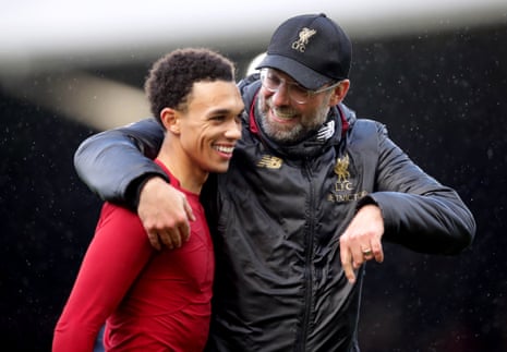 Trent Alexander-Arnold with Jurgen Klopp in 2019