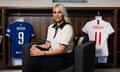 Toni Duggan with her England and Everton shirt