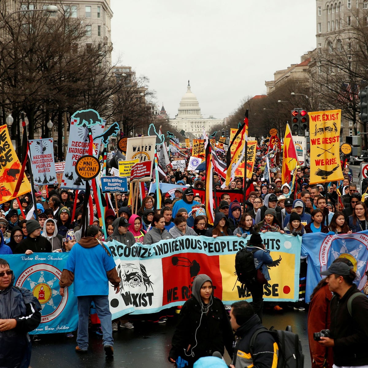No More Broken Treaties Indigenous Leaders Urge Biden To Shut Down Dakota Access Pipeline Dakota Access Pipeline The Guardian