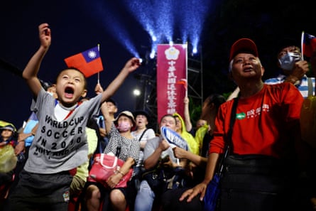A child joins in the rally