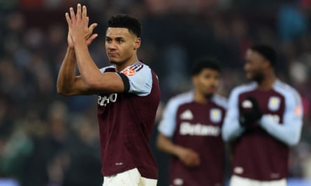 Ollie Watkins leads the home applause at full time