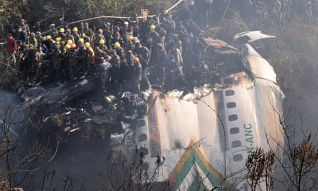 The Yeti aircraft carrying 72 people crashed in Pokhara in western Nepal 