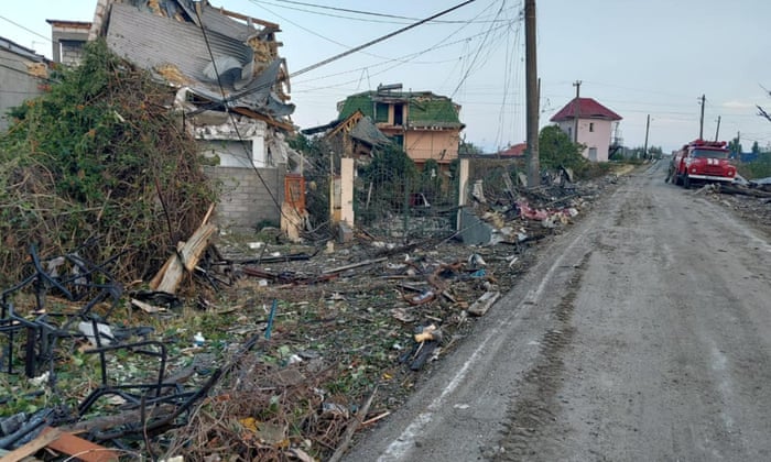 Buildings hit by a Russian missile strike in a resort area in Odesa region. Press service of the Operational Command South of the Armed Forces of Ukraine/Handout via REUTERS